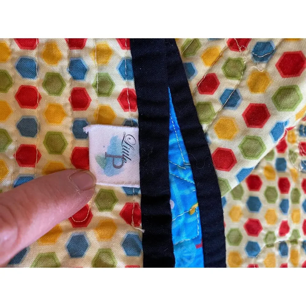 Handmade Thomas the Tank Engine & Friends Quilted Pieced Throw Crib Quilt